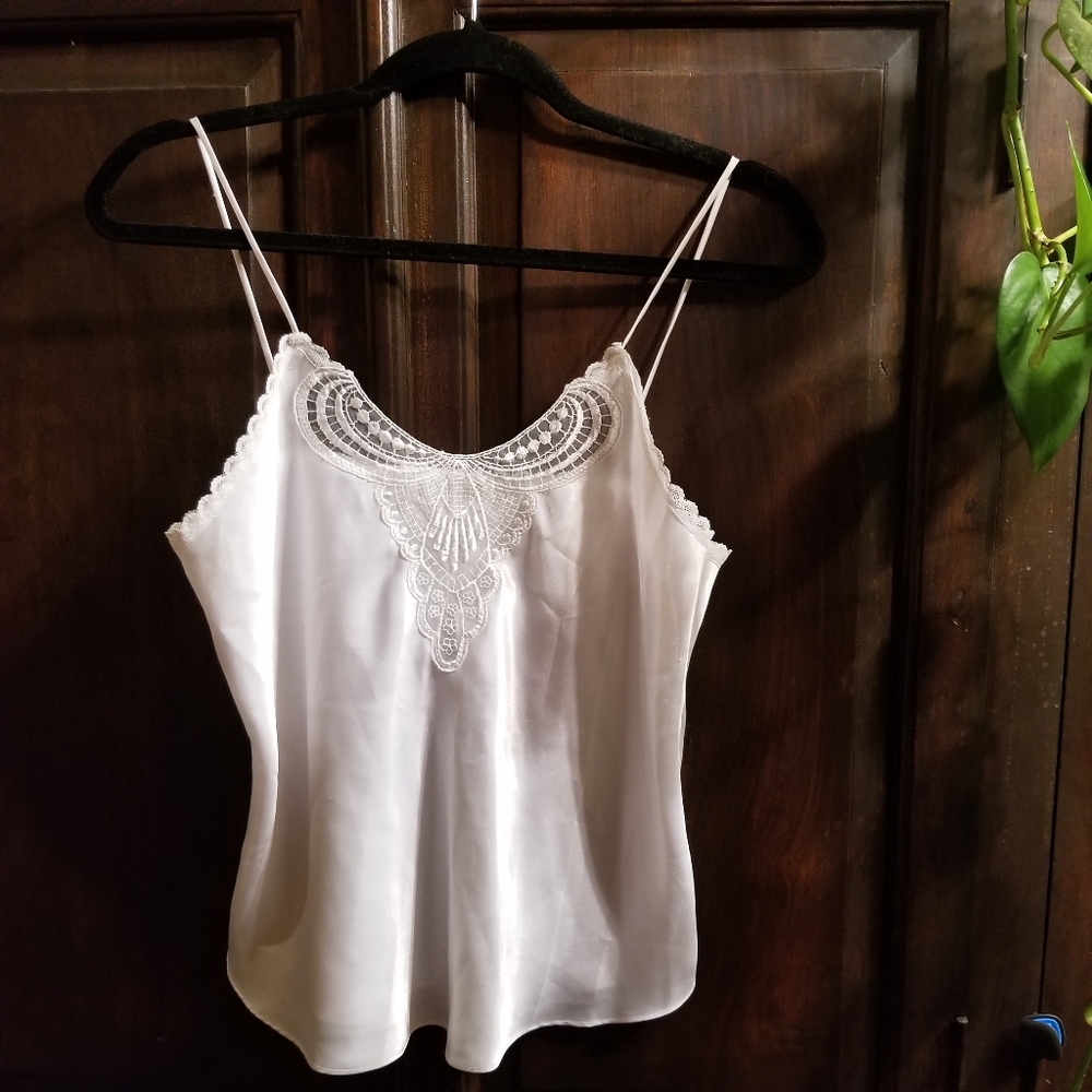 White Satin Cami by Go Softly. NWOT